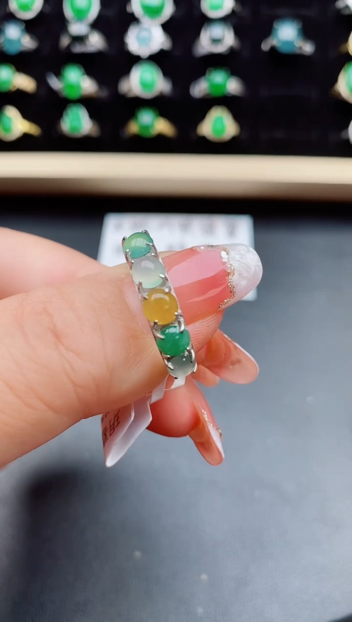 【闪购商品】翡翠戒指银S925镶嵌21312