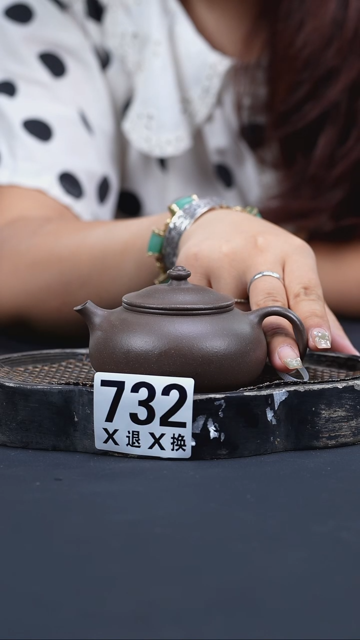 茶壶紫砂732微瑕 寒江 涤壶