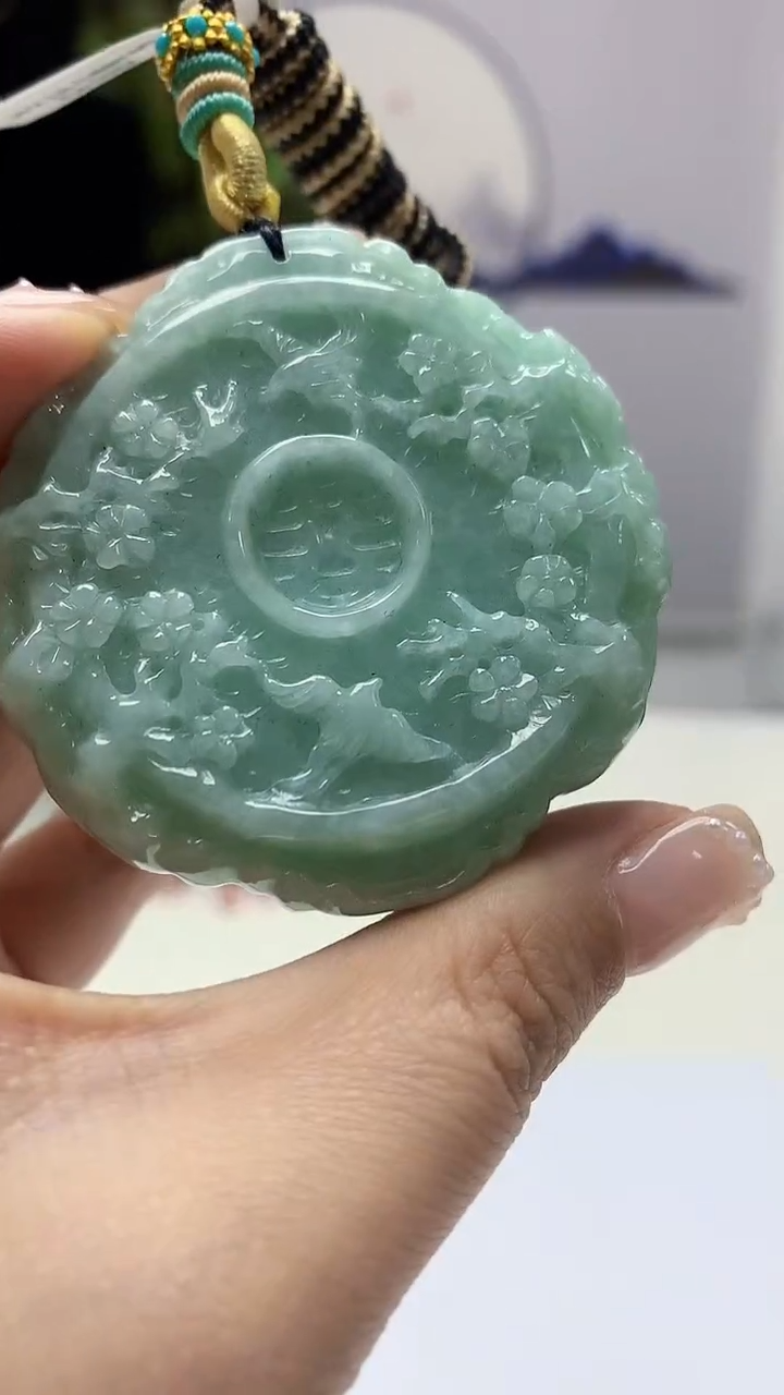 【闪购商品】定制翡翠未镶嵌3123ms-毛货挂件52