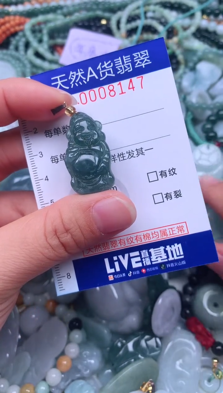 颈饰未镶嵌翡翠天然翡翠
