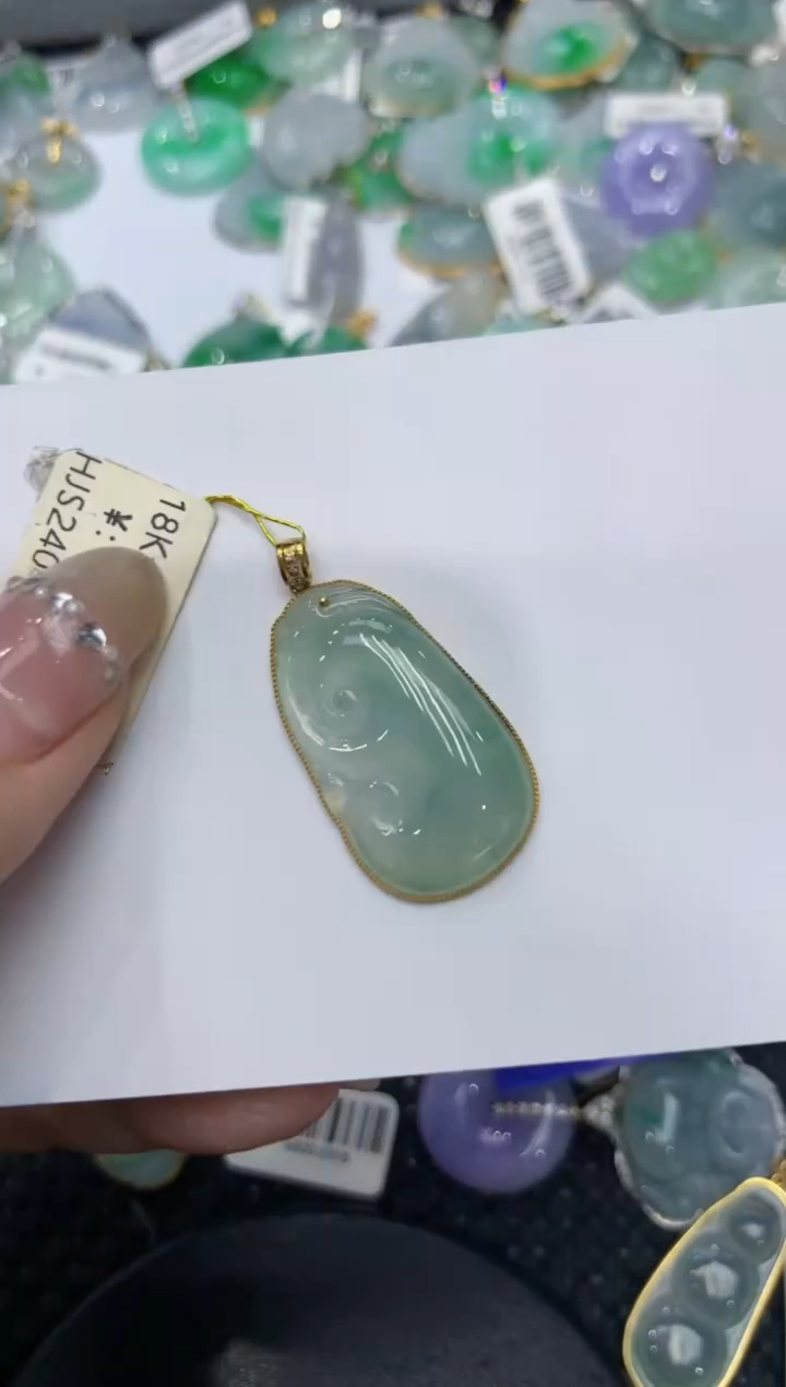 【闪购商品】翡翠颈饰18K金镶嵌222222222