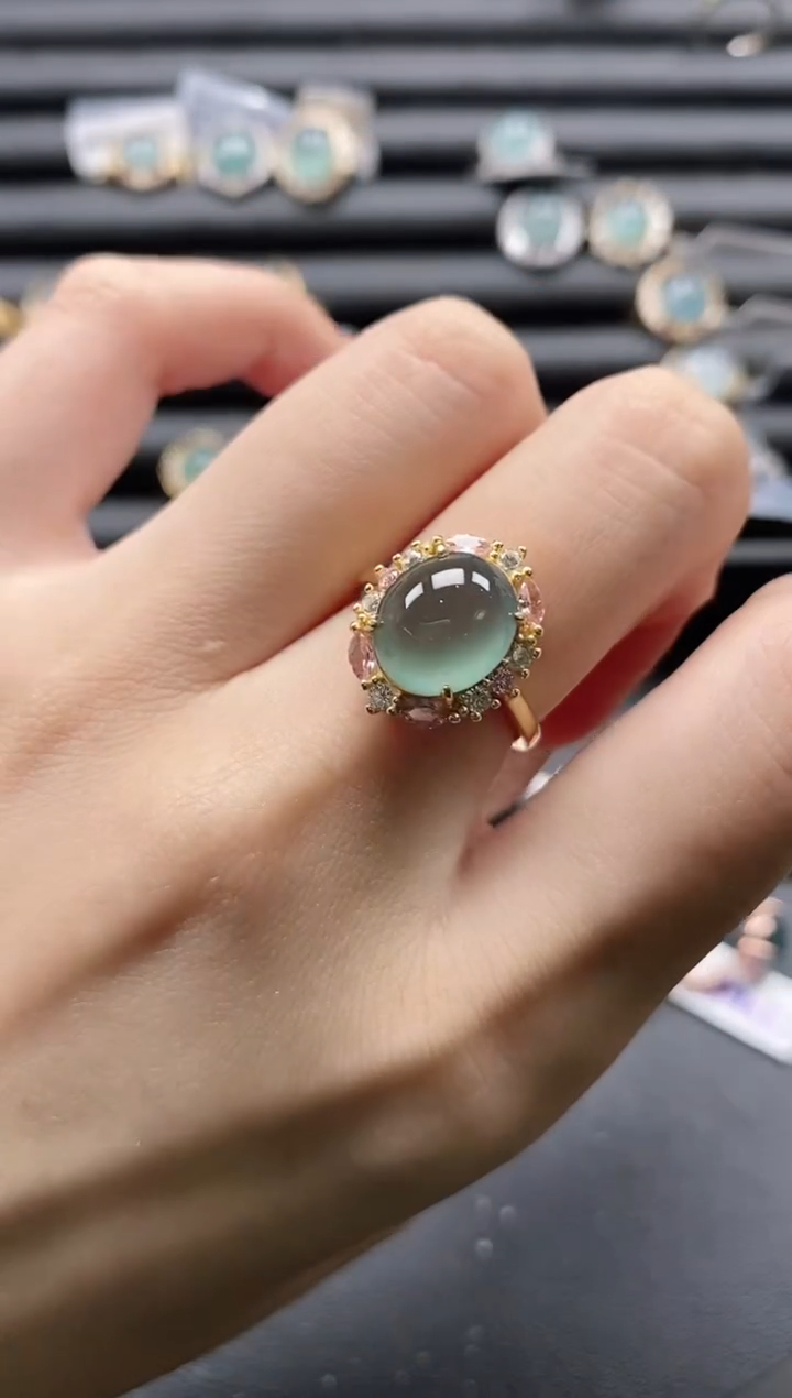 【闪购商品】翡翠戒指银S925镶嵌11111