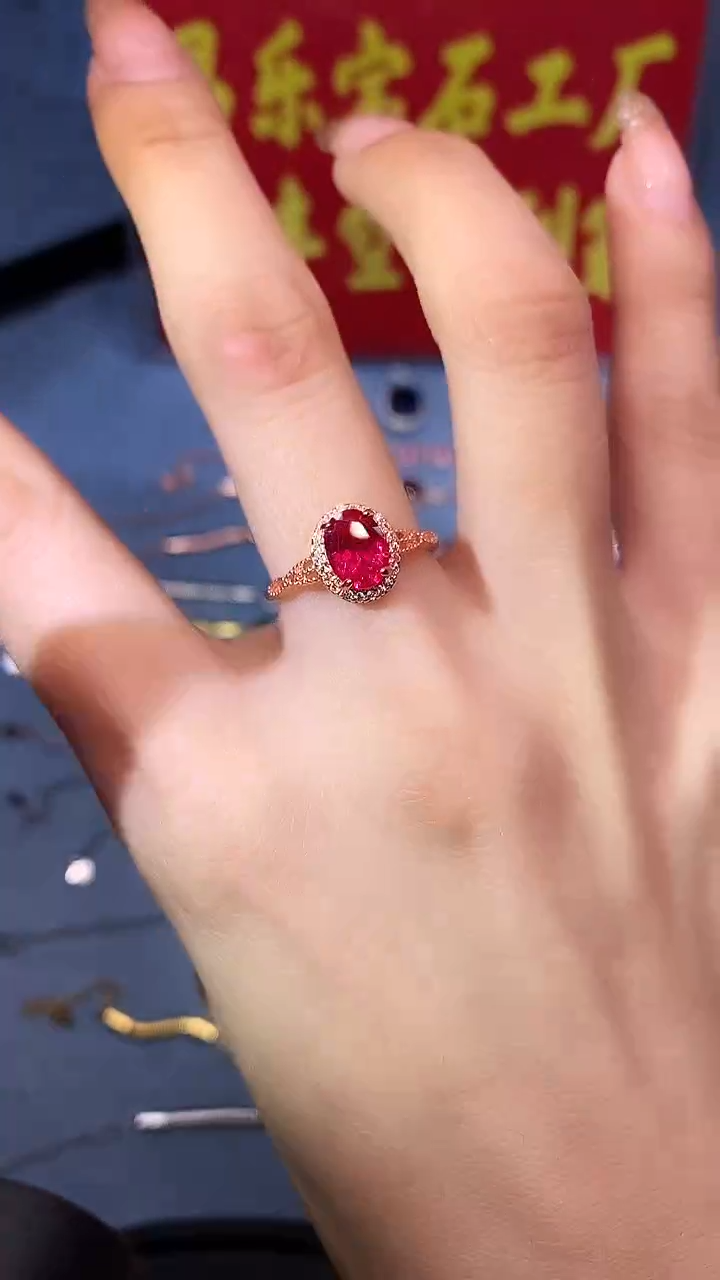 【闪购商品】红宝石戒指银S925镶嵌1111