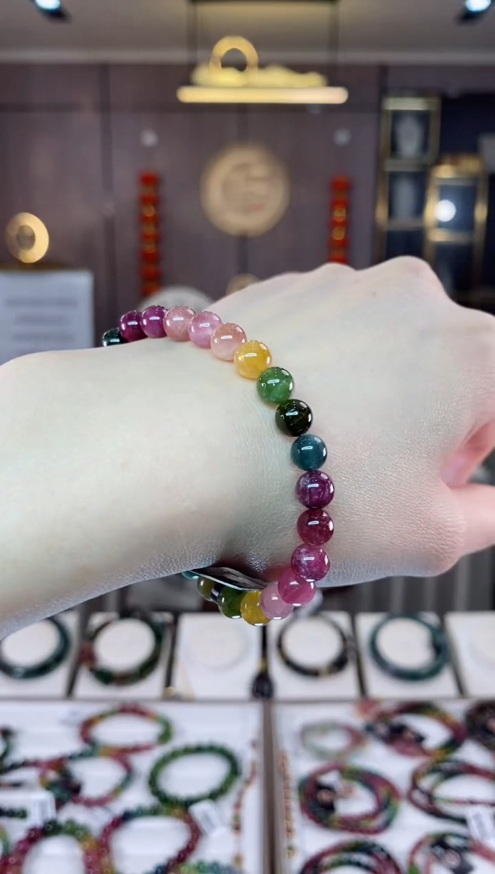 【闪购商品】碧玺单圈手串6mm+未镶嵌一物一证dan