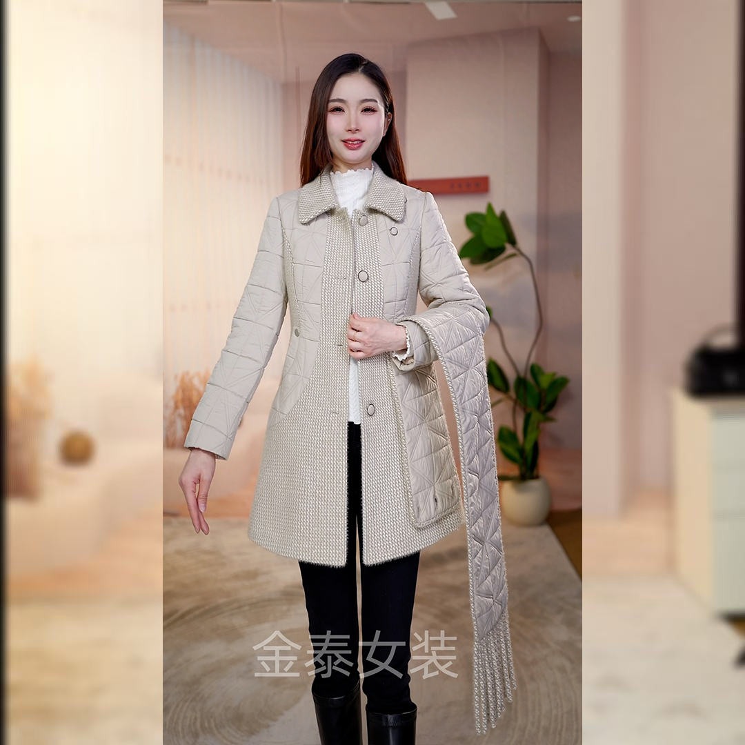 【鎏熙女装】25A-931高贵时尚加棉外套修身洋气显档次女秋冬季外套1
