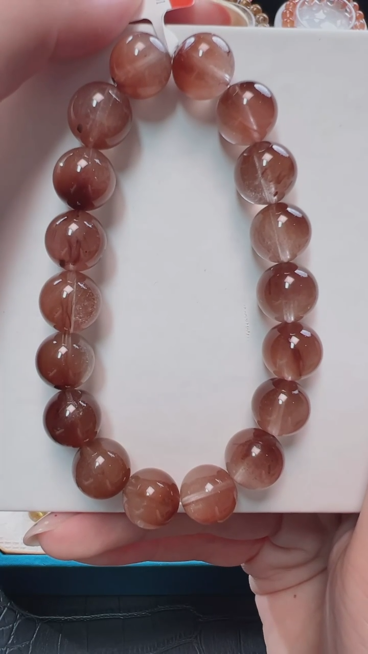 水晶手串未镶嵌蜜糖色兔毛手串11m+ M51398X  