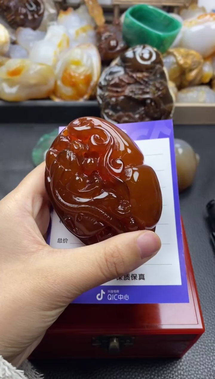 未镶嵌手把玛瑙/玉髓坏***好00