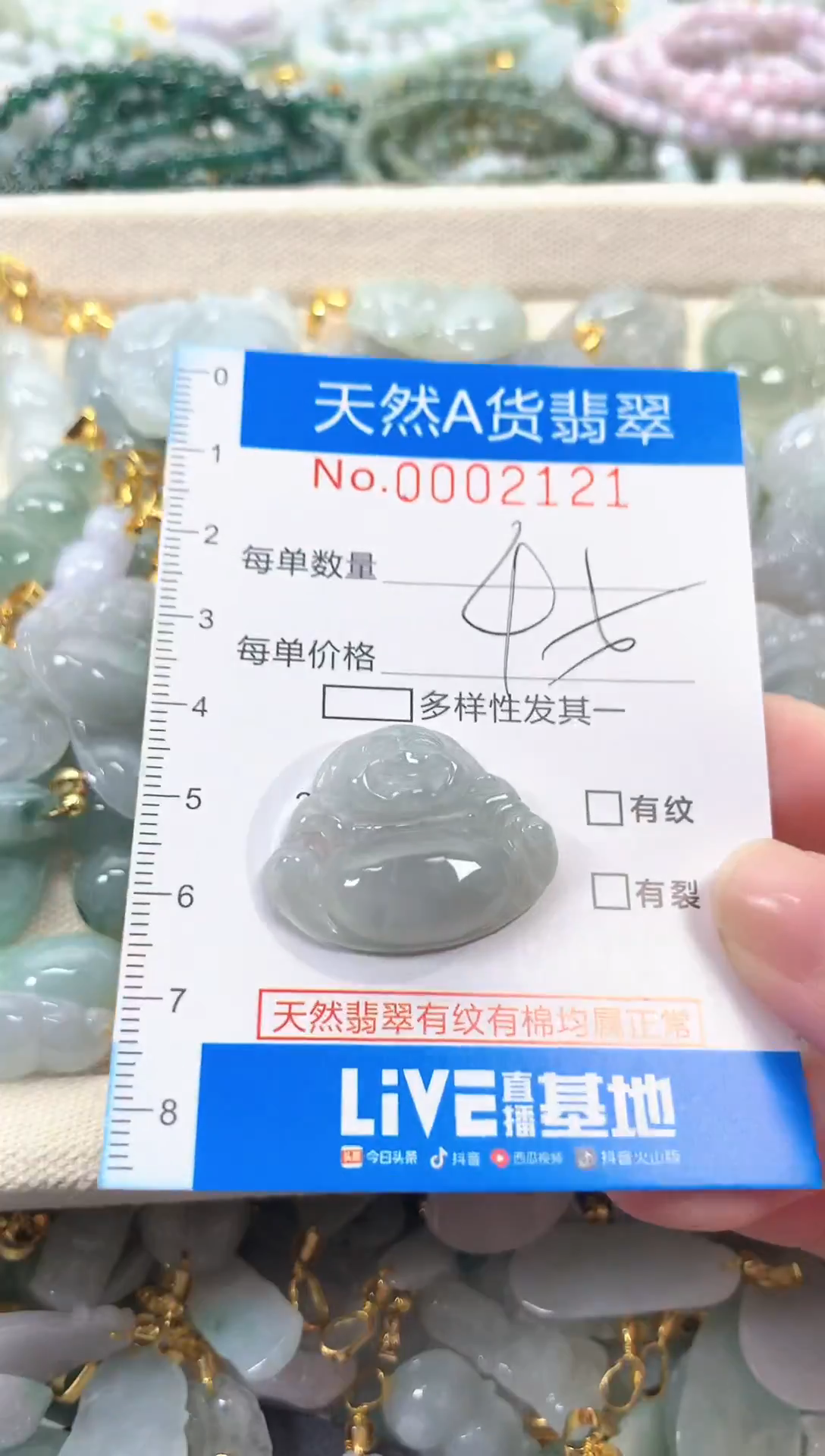 颈饰未镶嵌翡翠净货挂件-2121