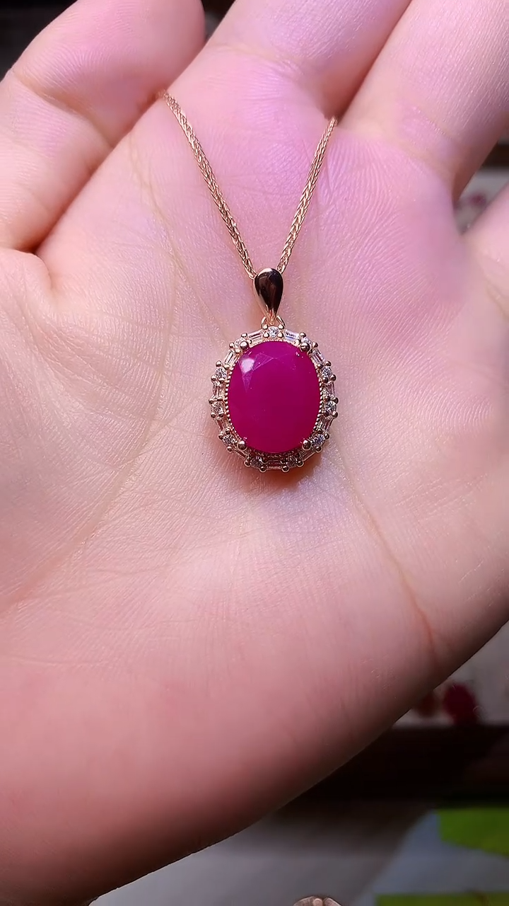 【闪购商品】红宝石颈饰银S925镶嵌000