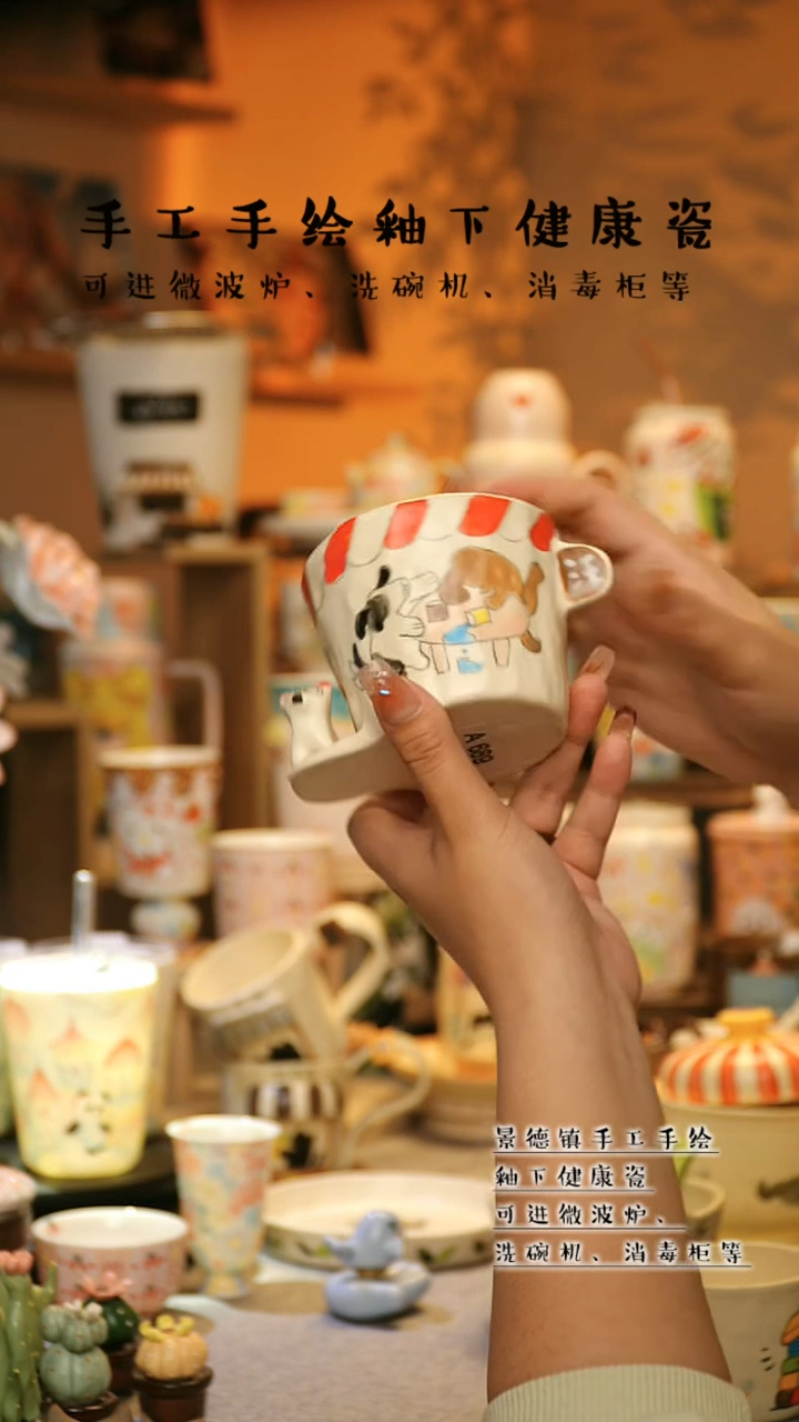 【闪购商品】杯景德镇高温釉下彩&A689