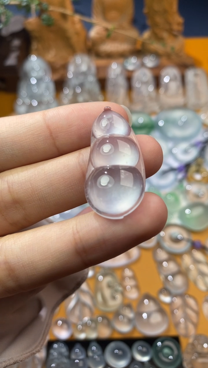 【闪购商品】定制翡翠未镶嵌福豆33.1*16.1*4.3