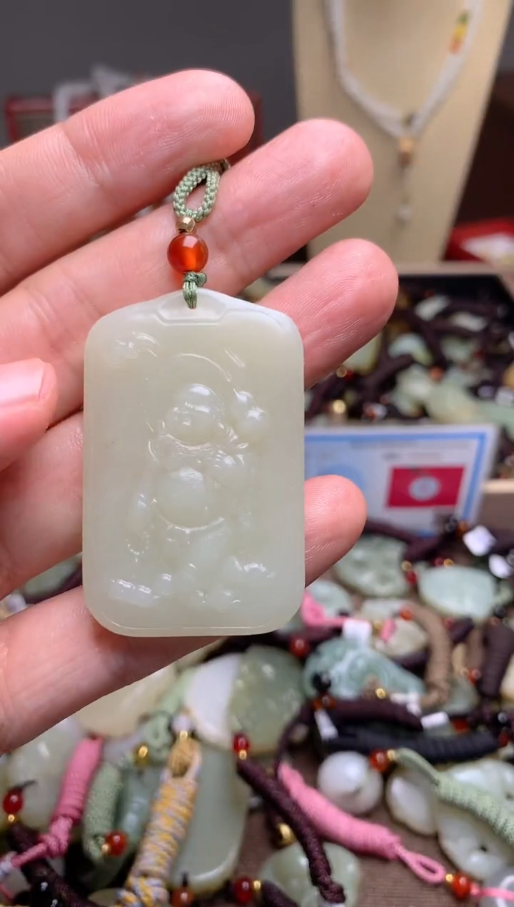 颈饰未镶嵌和田玉新疆料青海料清水和田玉吊坠