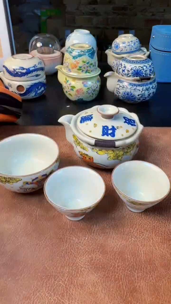 【闪购商品】杯德化白瓷，快客茶具