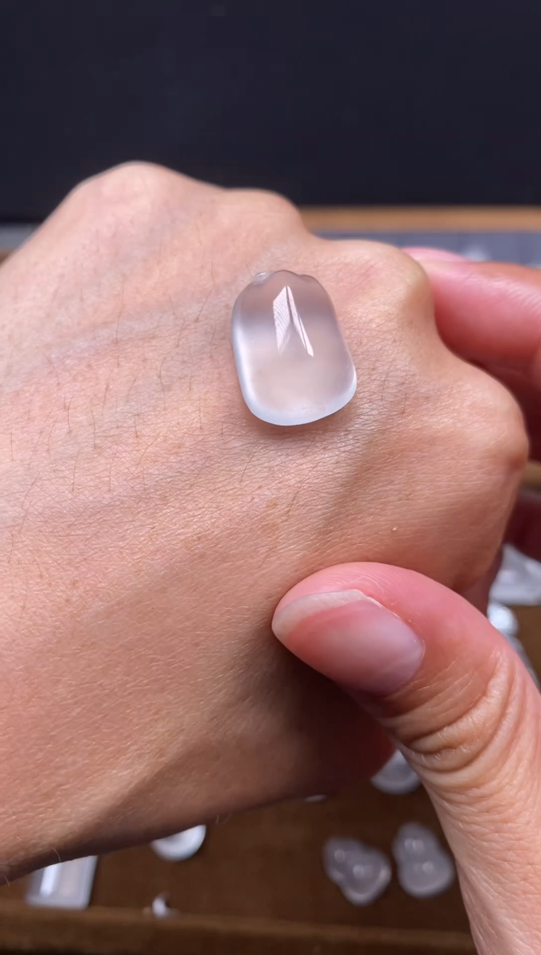 吊坠(不含链)未镶嵌石英质玉天然俄白