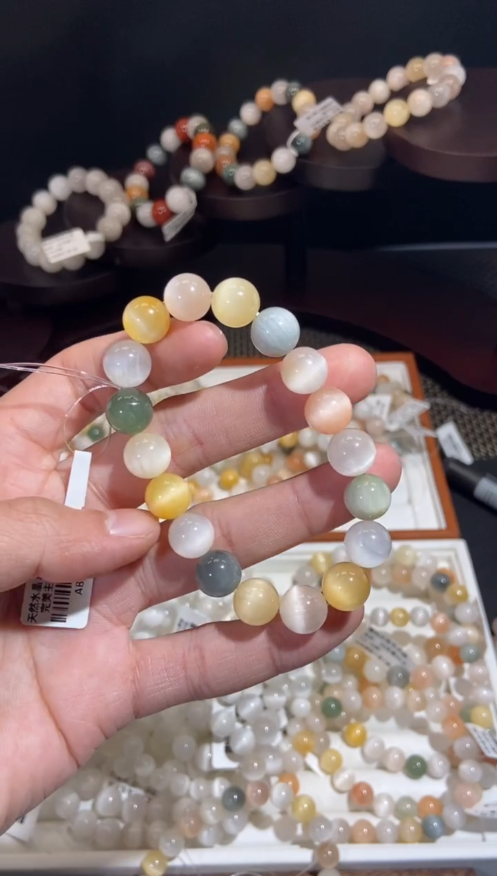 未镶嵌手串水晶99号链接-10咪+ 兔毛水晶手串