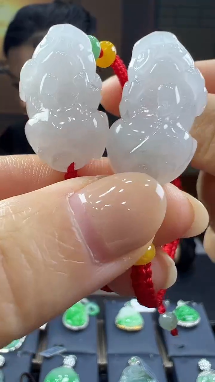 未镶嵌挂件翡翠貔貅手绳（多样性发其一）
