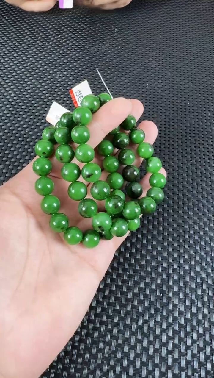 【闪购商品】和田玉（碧玉）手串未镶嵌约12MM红皮多样性发一