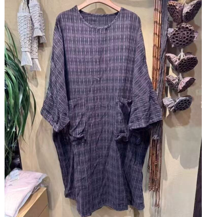 553紫色炒色连衣裙 单色 均码