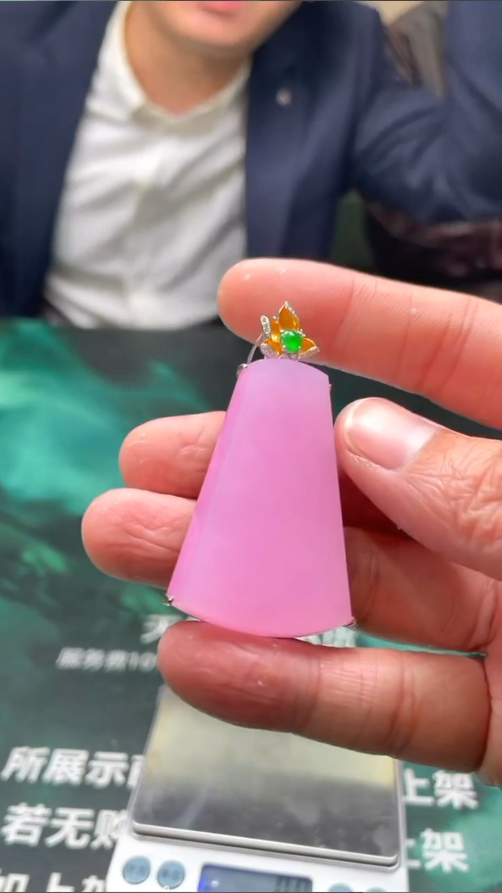 【闪购商品】翡翠颈饰18K金镶嵌毛货-不退不换-