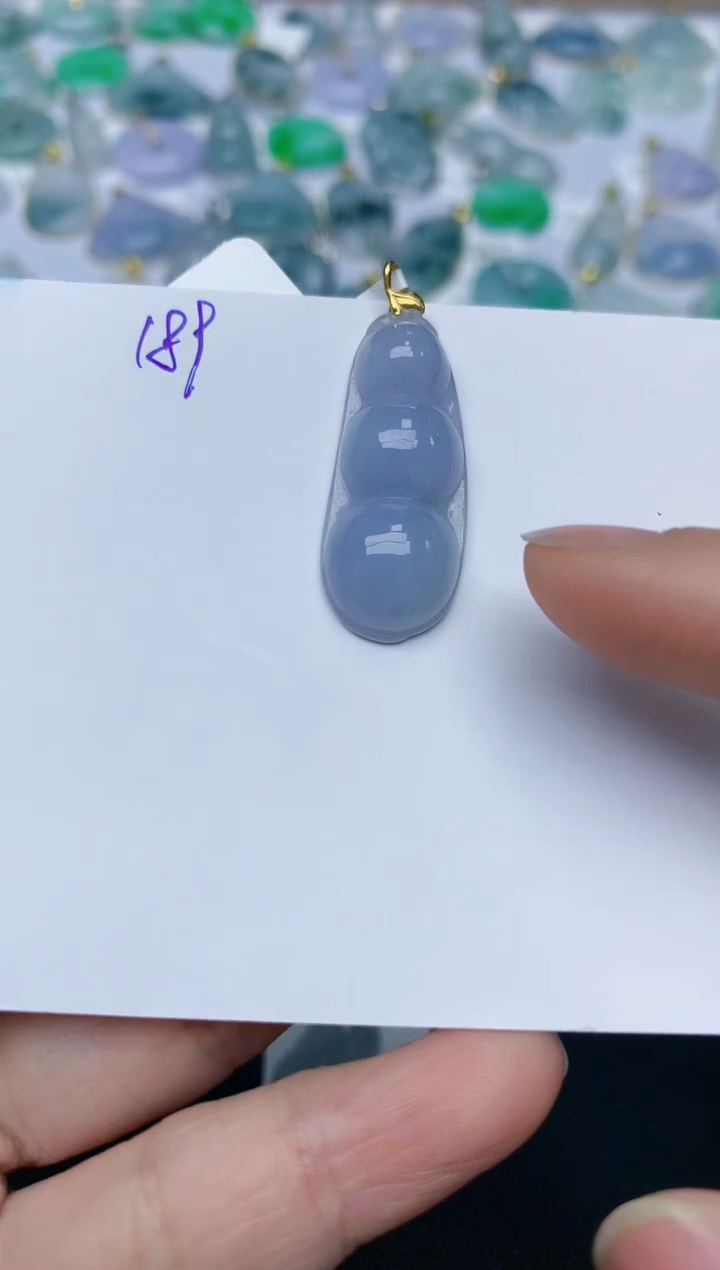 【闪购商品】翡翠颈饰18K金镶嵌天然翡翠A货    