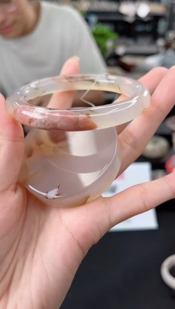 【闪购商品】石英质玉手镯未镶嵌56圈口（赠品镯心）3540289