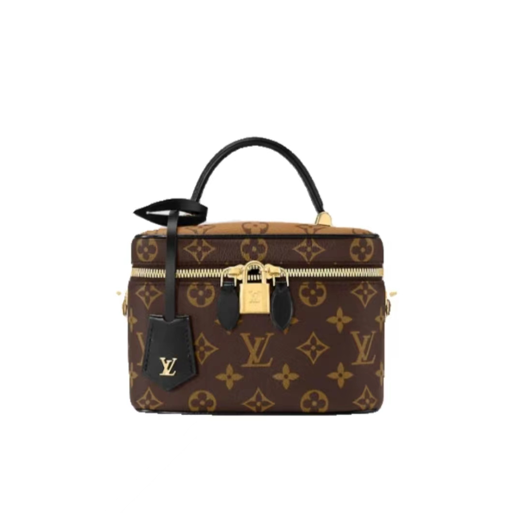99新 LouisVuitton/路易威登 思思/vanity拼色化妆包