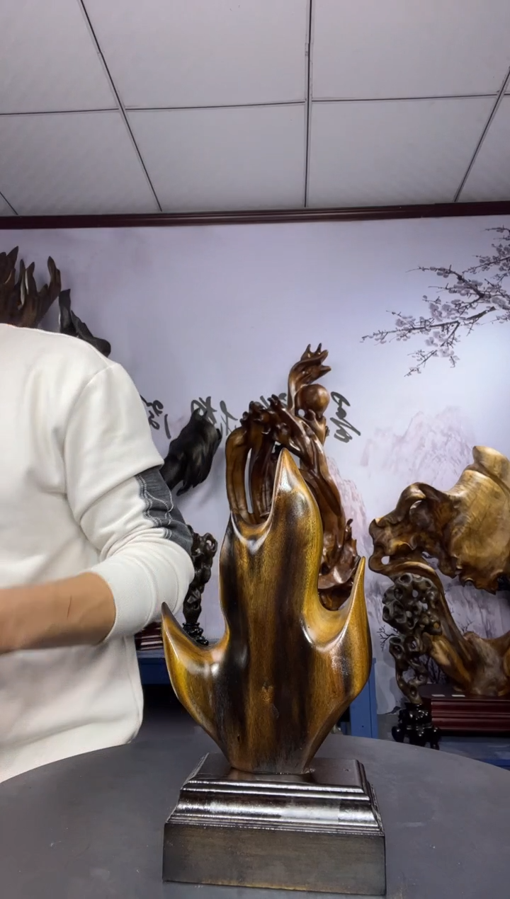 金丝楠木雕款沫金丝楠木工艺品摆件