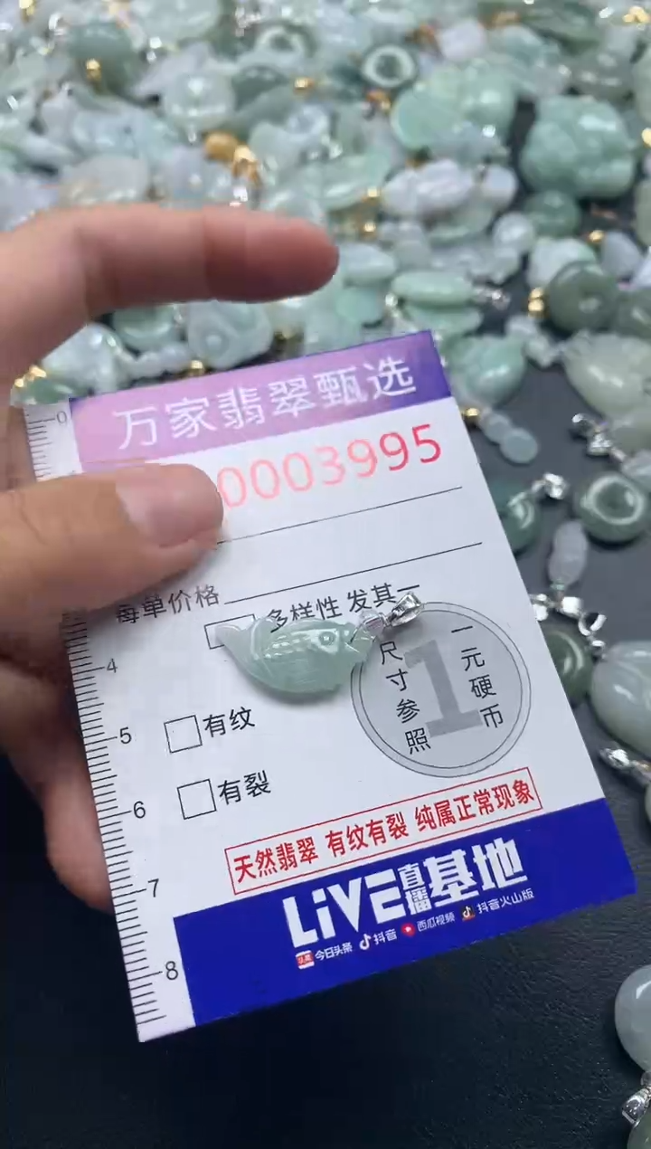 吊坠(不含链)未镶嵌翡翠3995