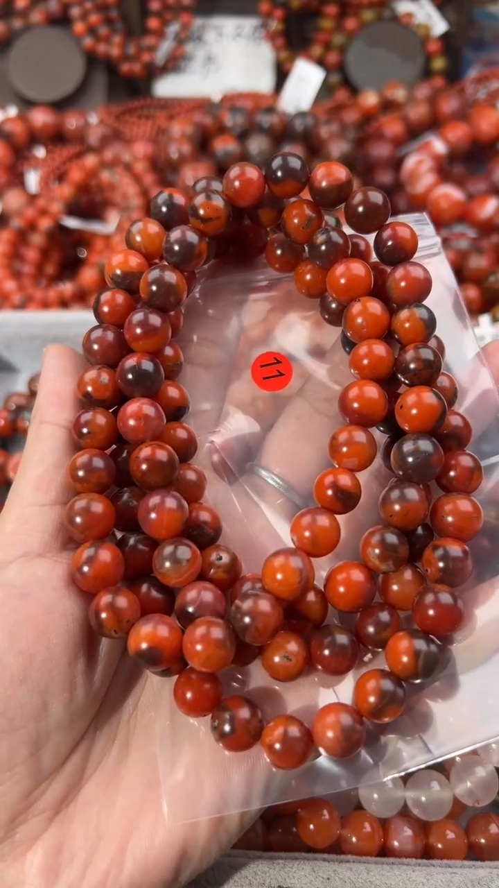 南红玛瑙手串未镶嵌10