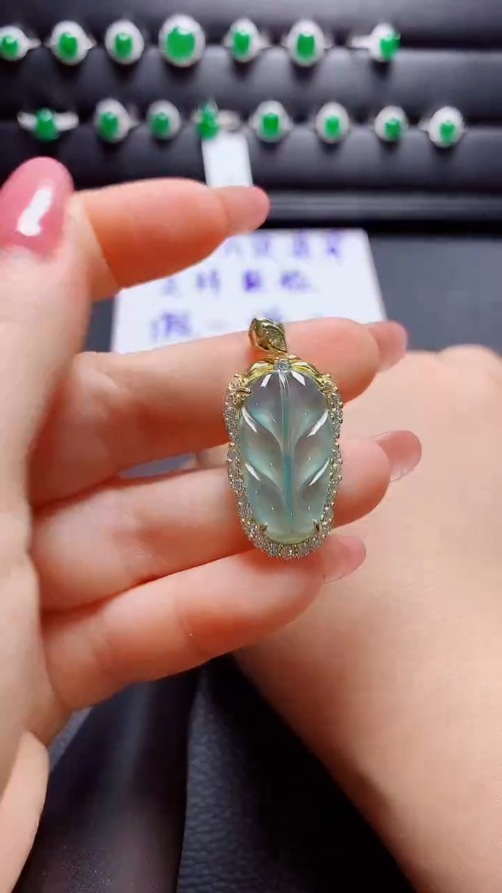 银S925镶嵌戒指翡翠天然翡翠A货s925银镶