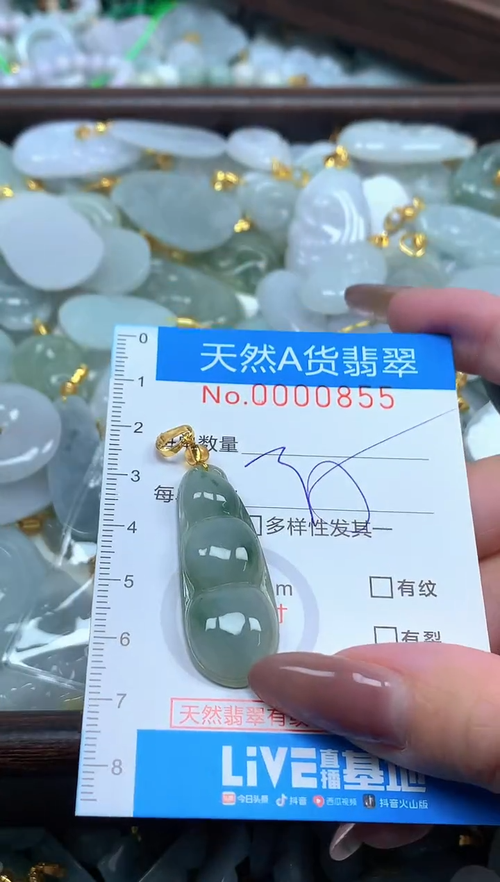 颈饰未镶嵌翡翠净货挂件-0855