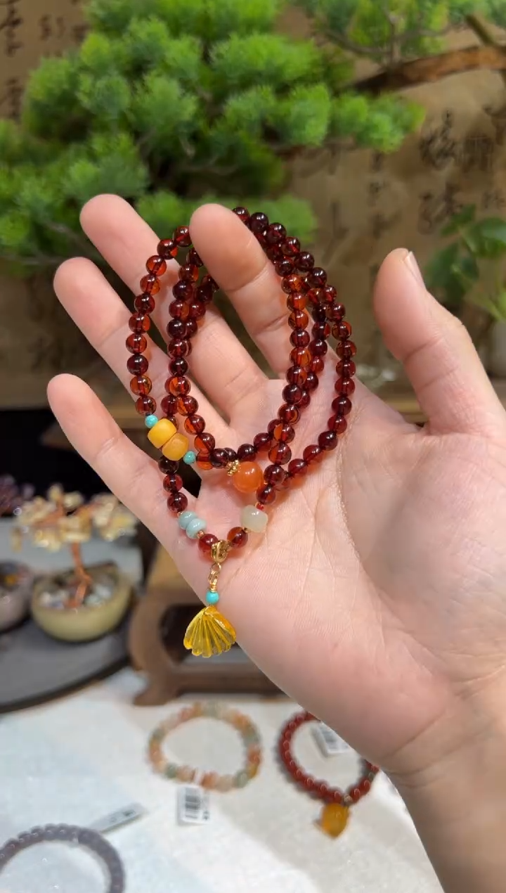 手链琥珀未镶嵌手饰@@