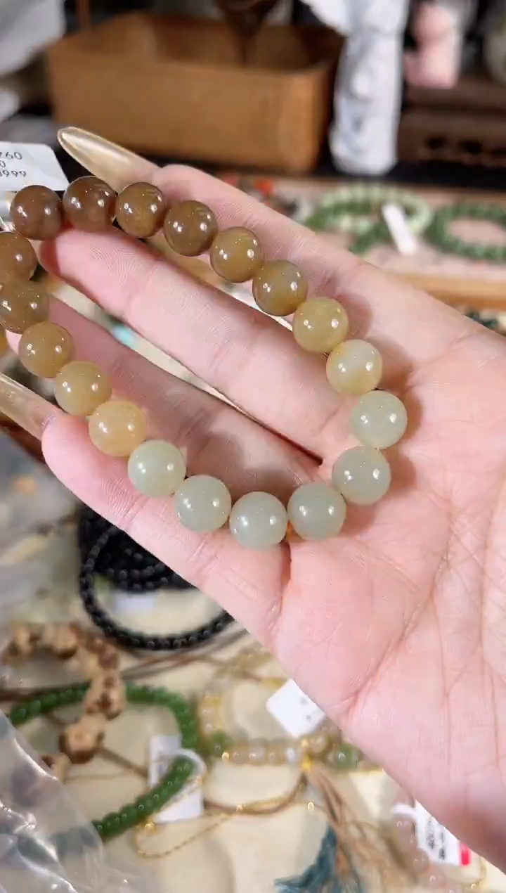 未镶嵌手链和田玉多样性发其一孤品默认微瑕