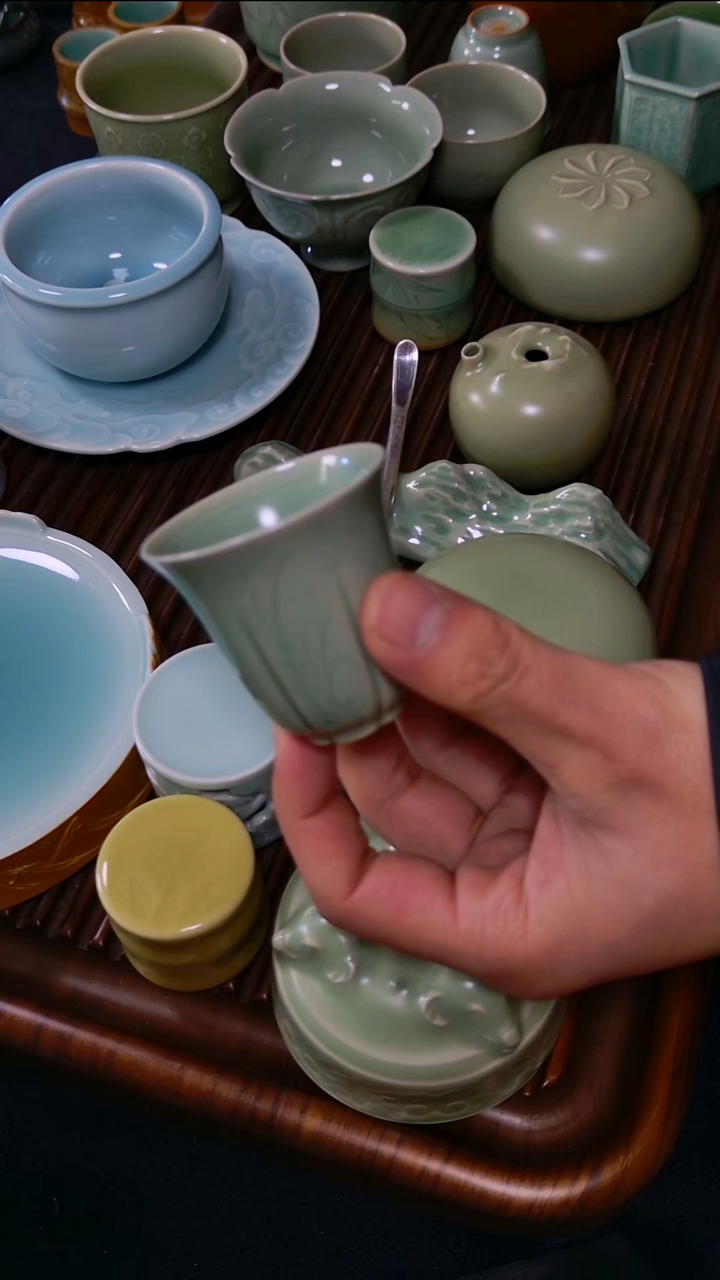 三*和青禾兰花闻香杯手工