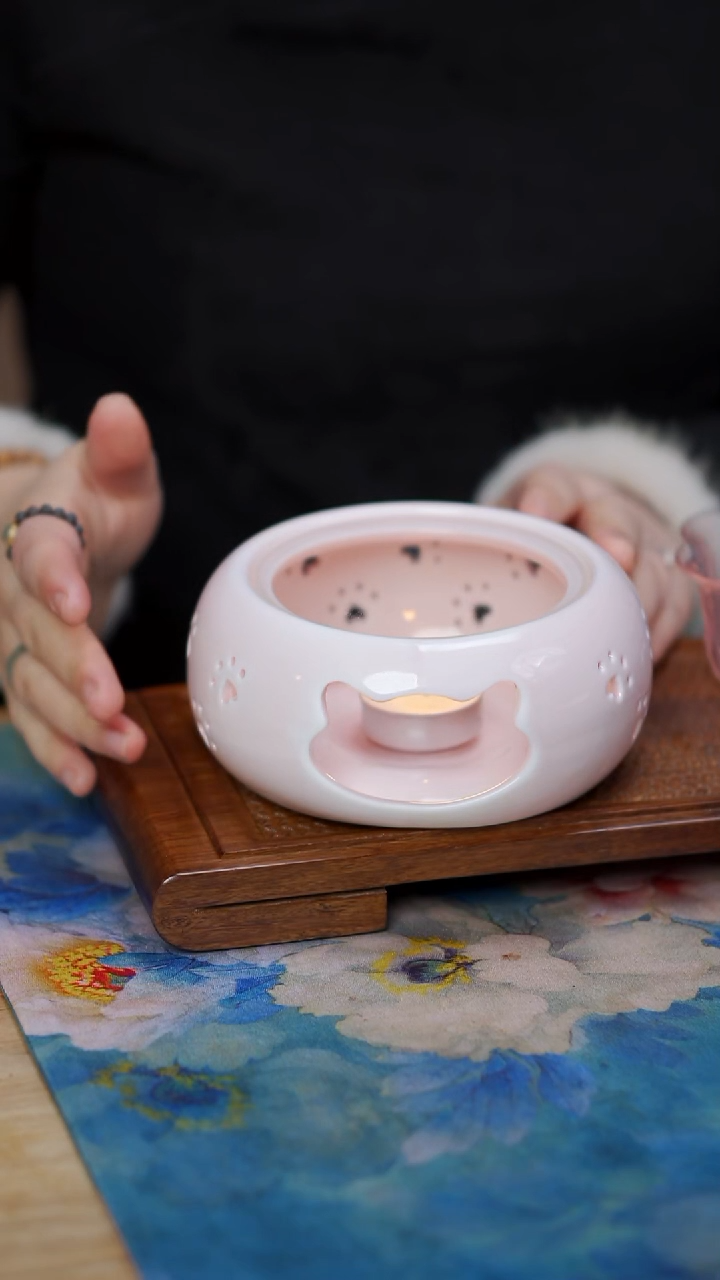 小猫 温茶炉  +垫片+蜡烛试用装