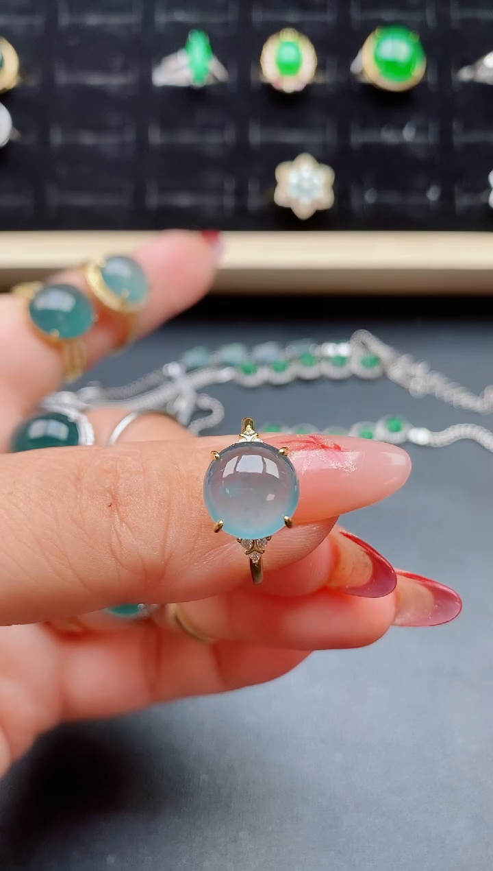 【闪购商品】翡翠戒指银S925镶嵌2321