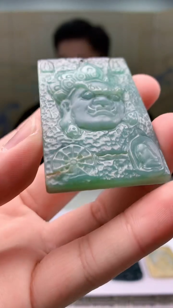 【闪购商品】定制翡翠未镶嵌4917bb-毛货挂件22