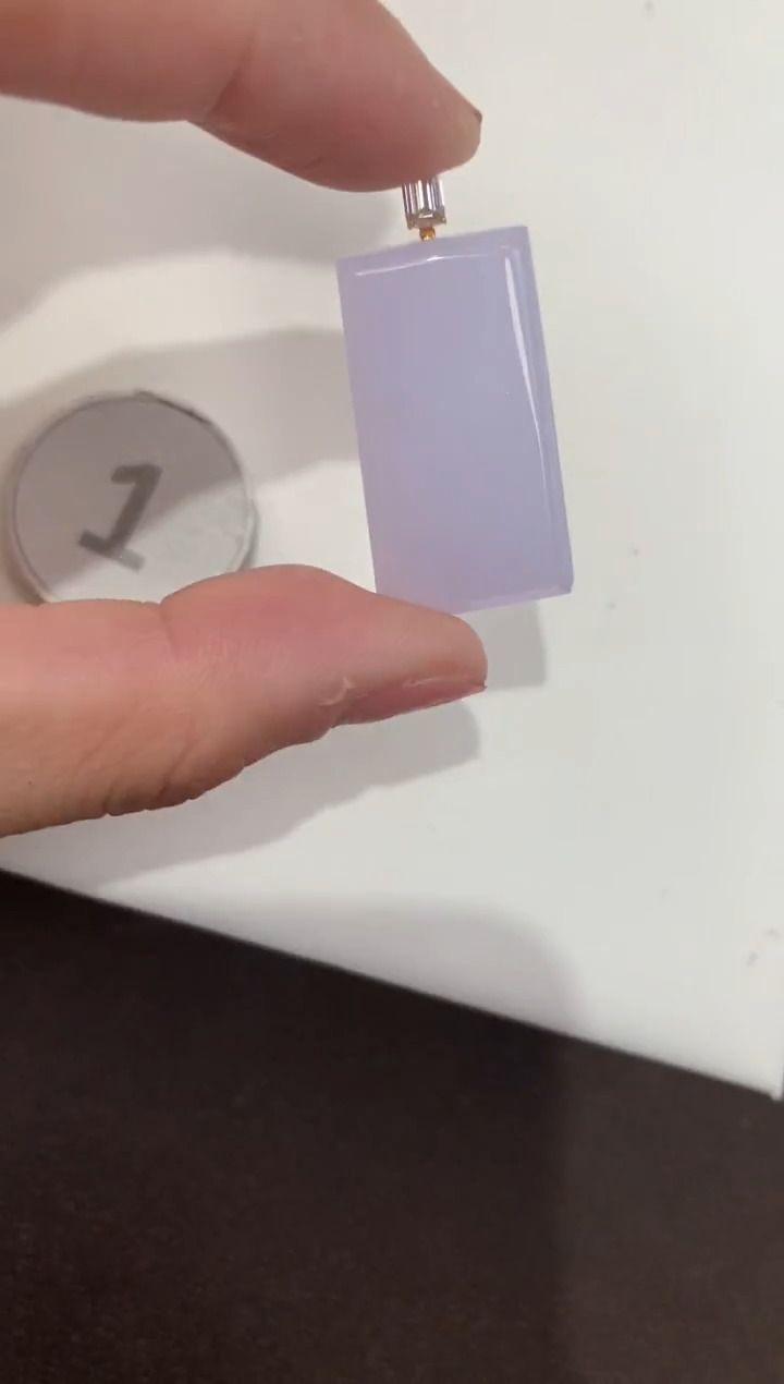 颈饰18K金镶嵌翡翠天然缅甸a货翡翠