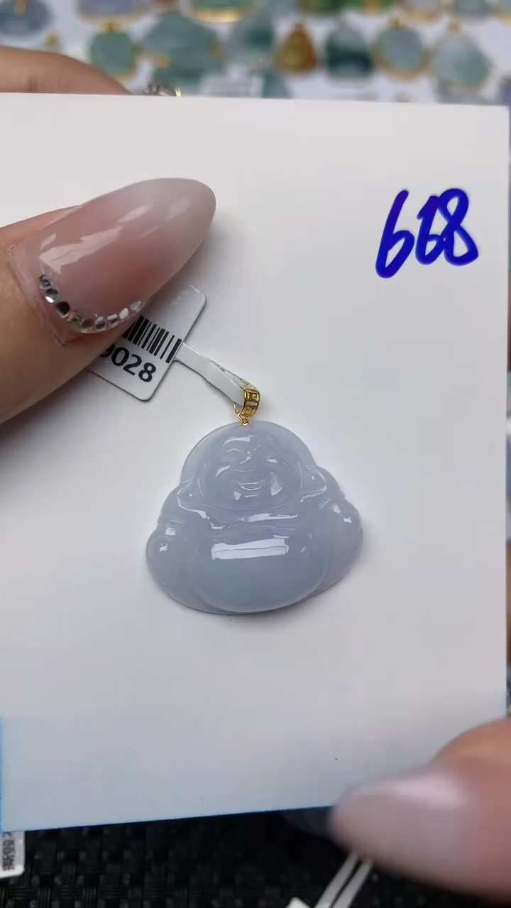 【闪购商品】翡翠颈饰18K金镶嵌 天然翡翠A货