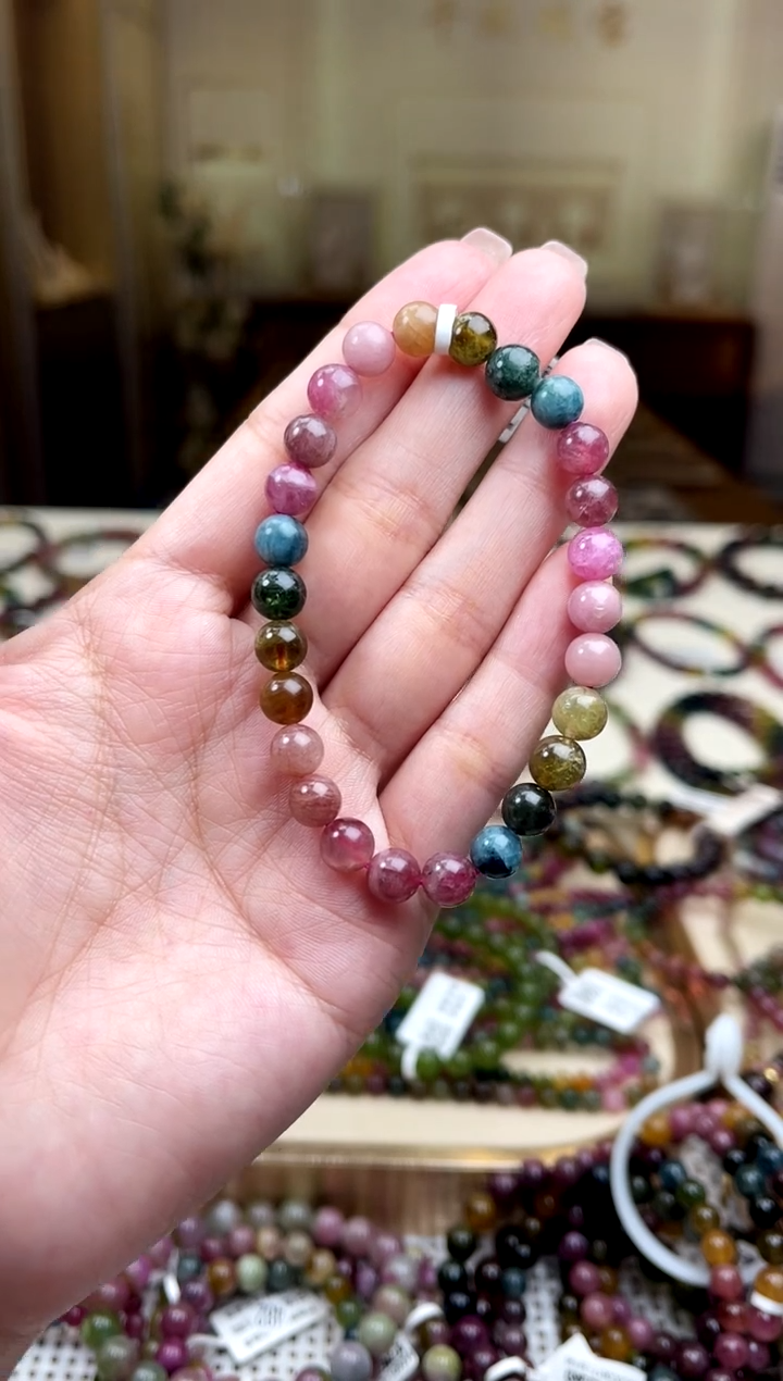 /未镶嵌碧玺7mm+碧玺单圈多样性发货