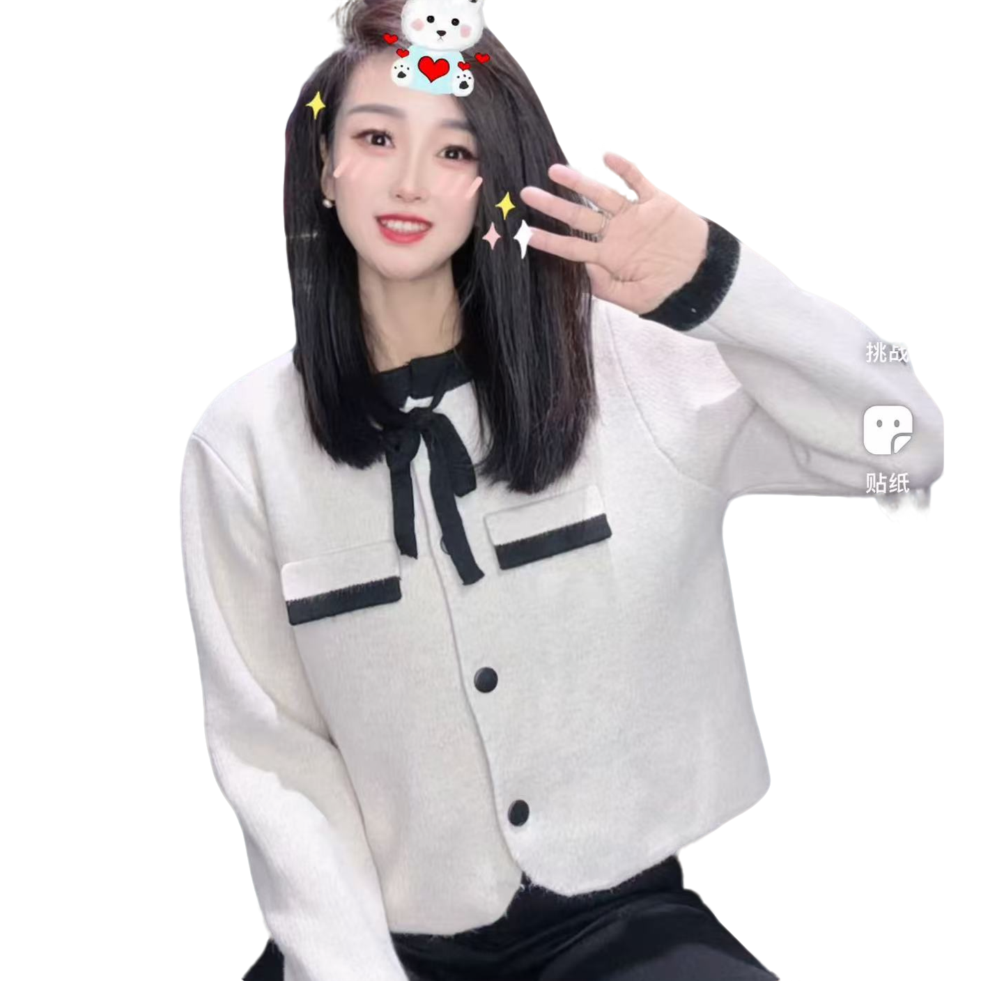 瑶瑶家 冬季设计感小香风厚款毛衣