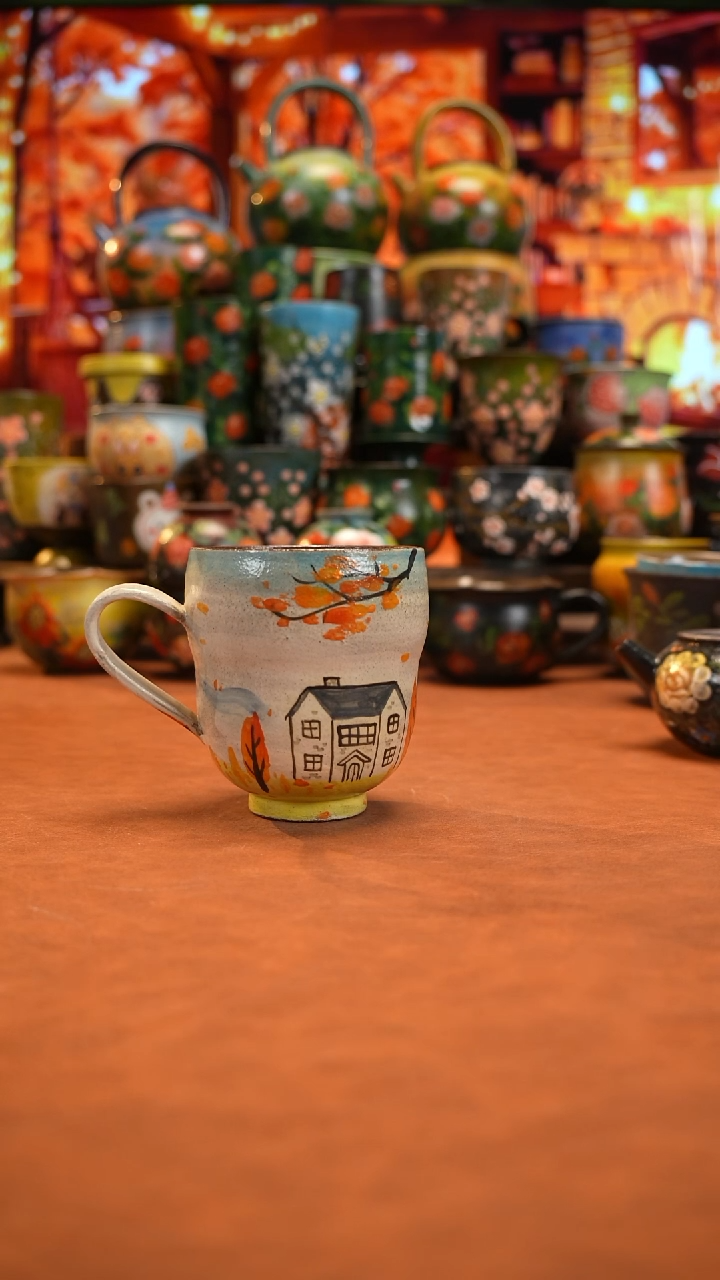 油画   釉下彩   杯子