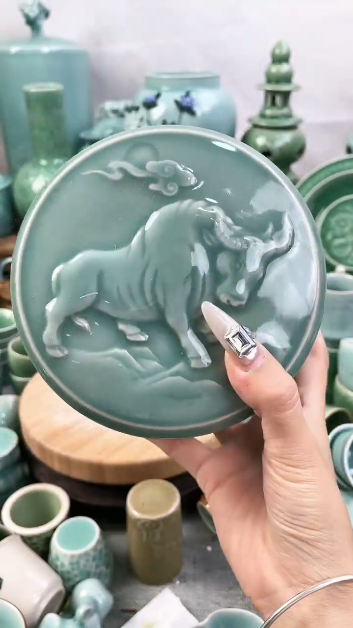 特价福利 微瑕 慧仙青瓷