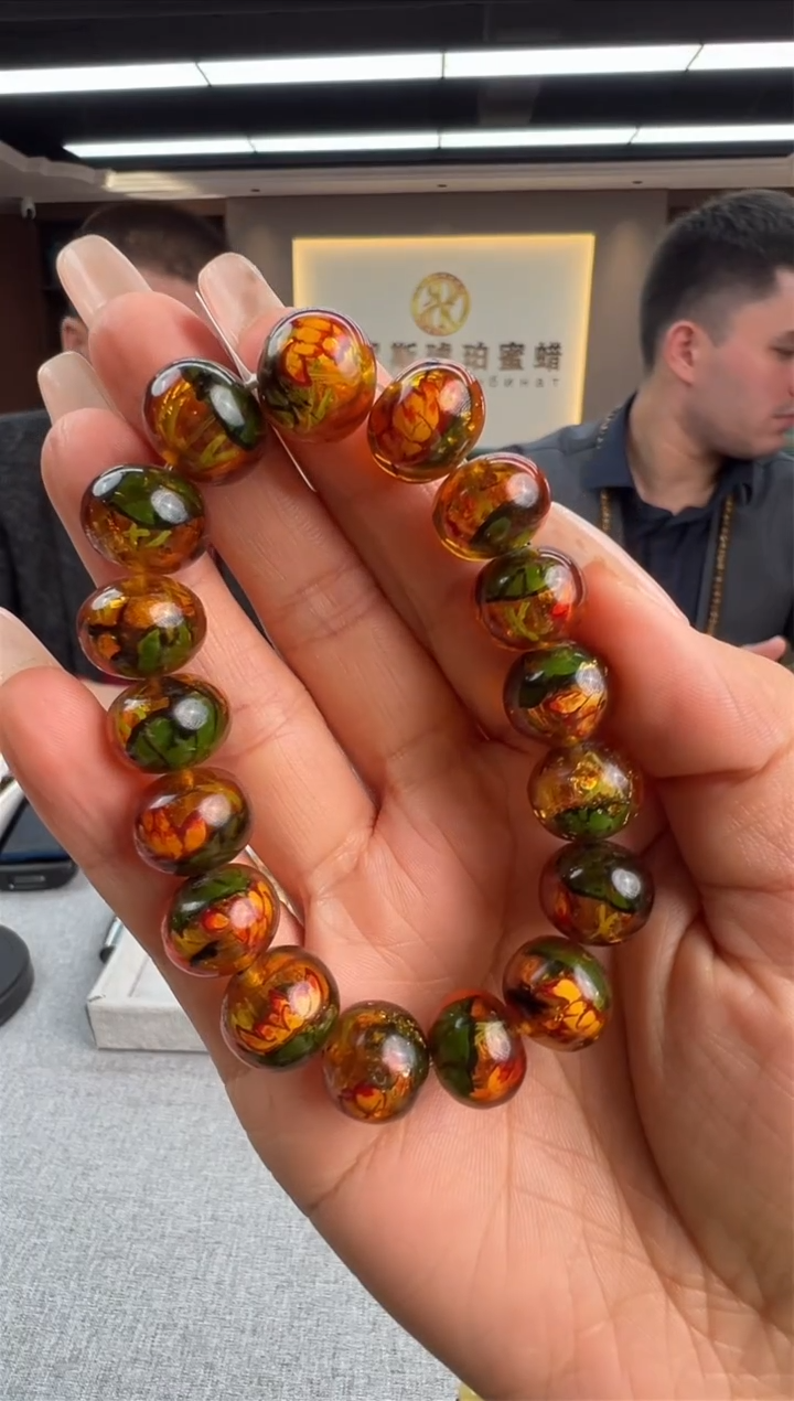 【闪购商品】琥珀手链未镶嵌77秒拍号