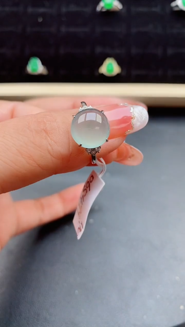 【闪购商品】翡翠戒指银S925镶嵌05800