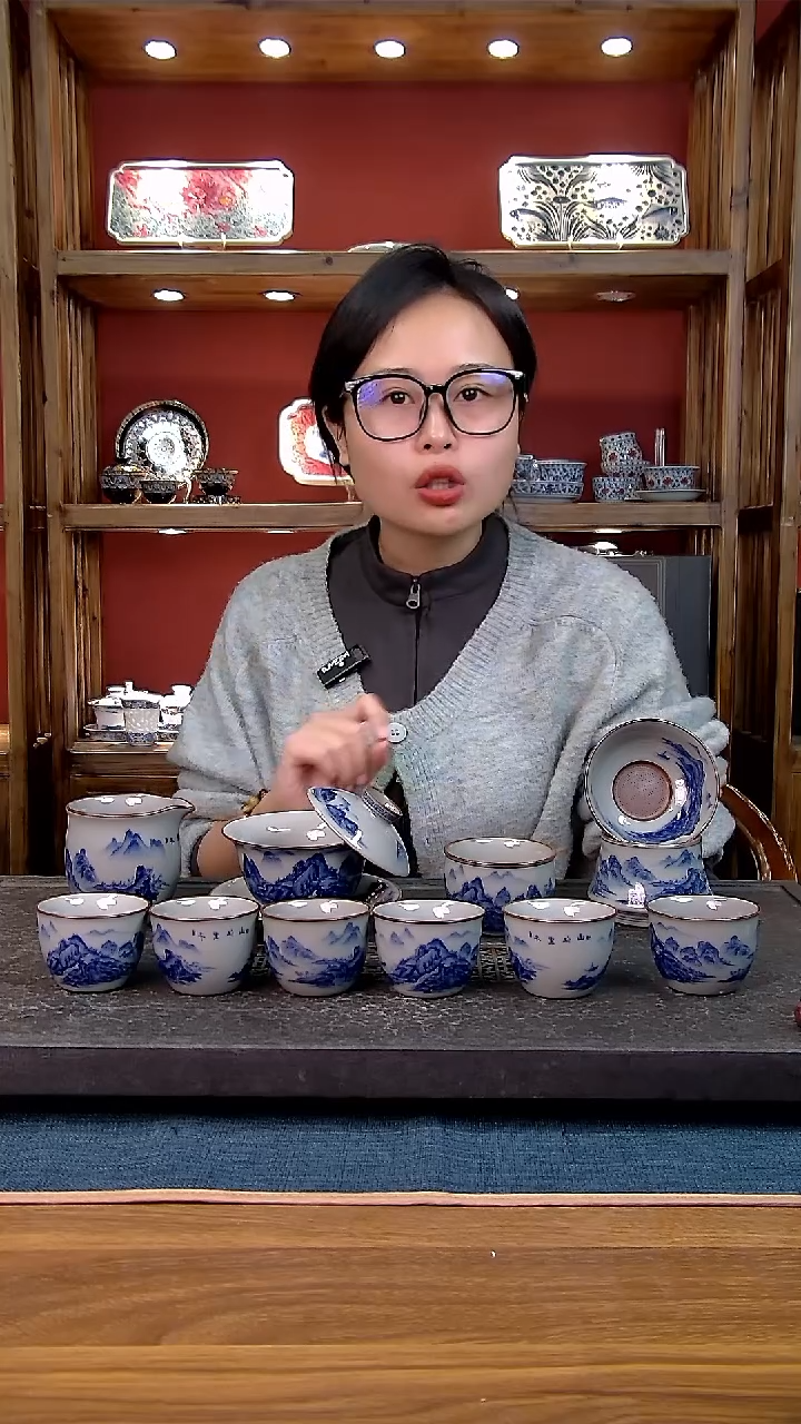 简装家用款10件套 老陶泥开片纹陶瓷茶具