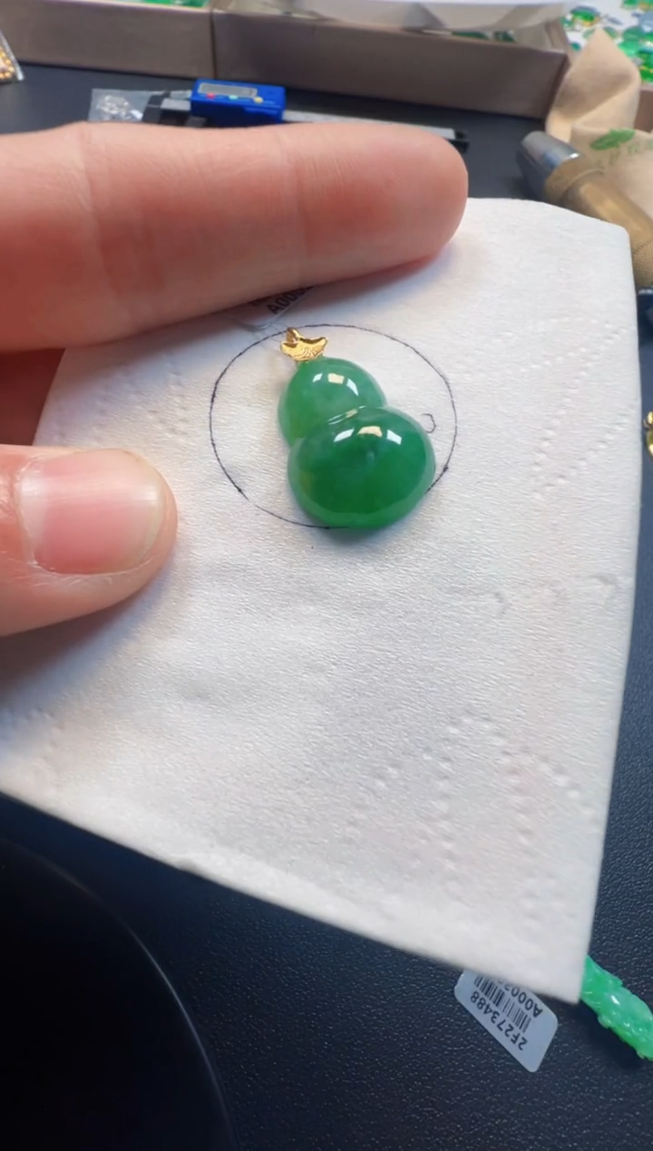 【闪购商品】定制翡翠18K金镶嵌660元