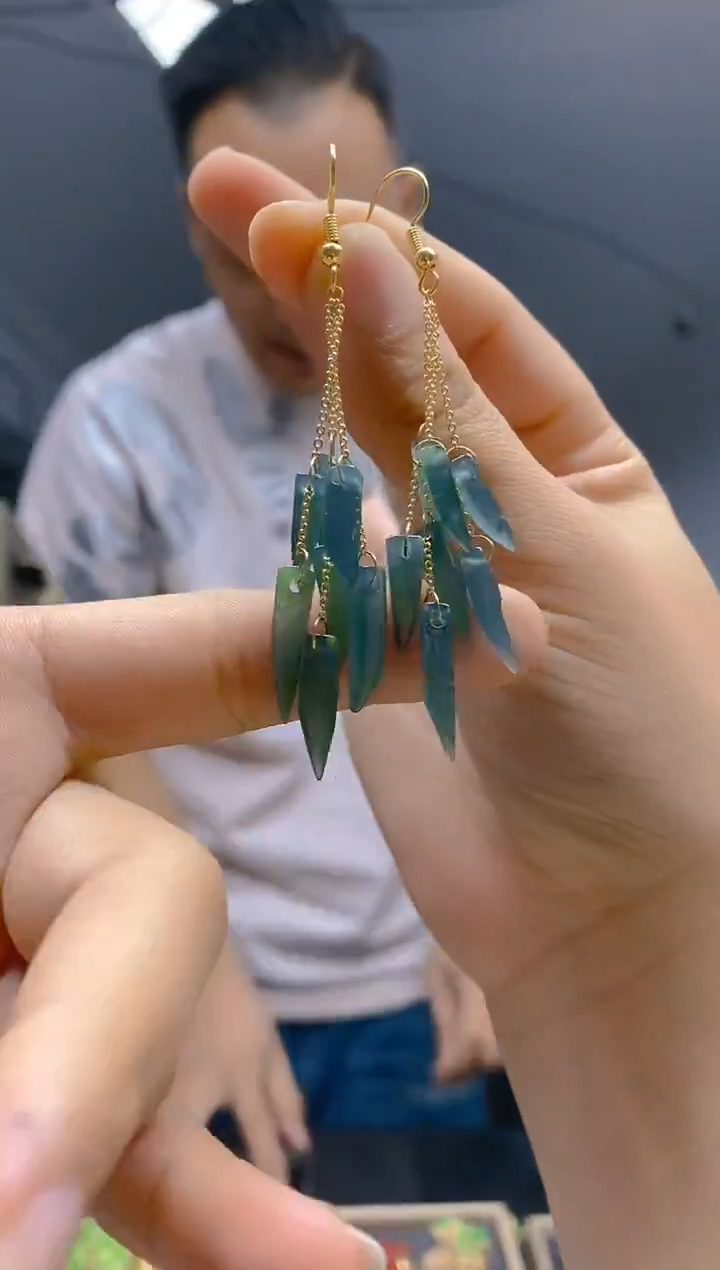 【闪购商品】翡翠耳饰合金251翡翠耳钩