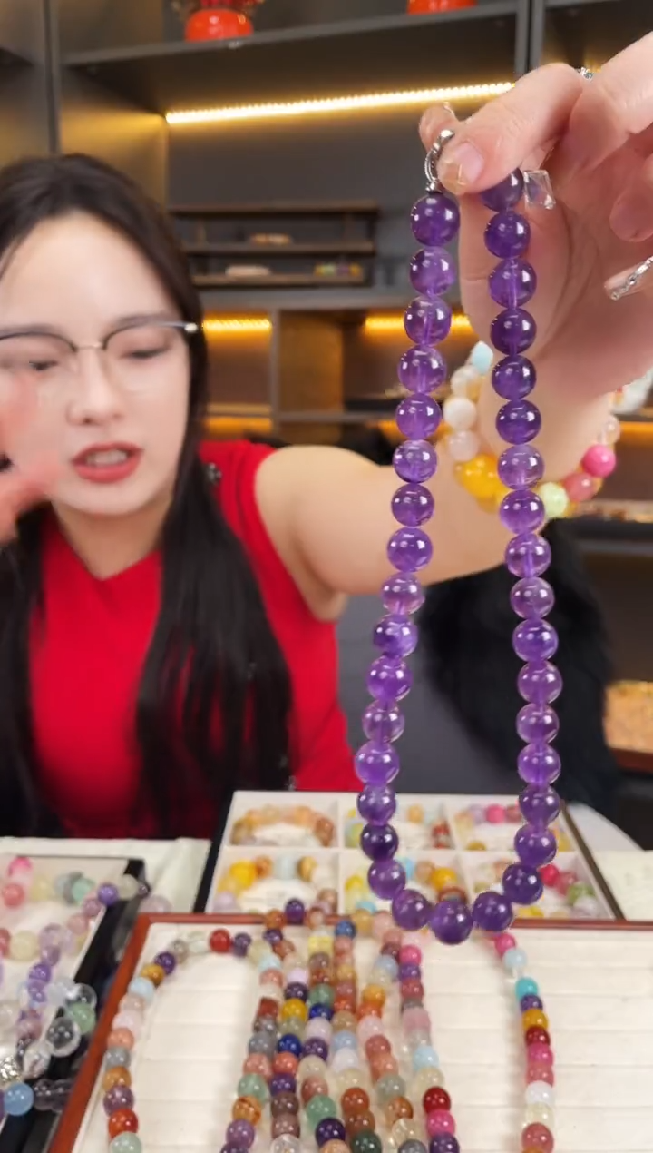 项链未镶嵌水晶乌拉圭紫水项链