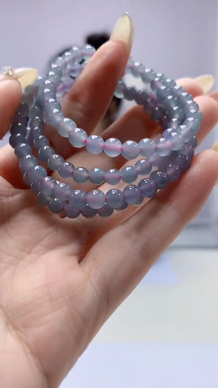 【闪购商品】定制翡翠未镶嵌4902DD-毛货珠链47